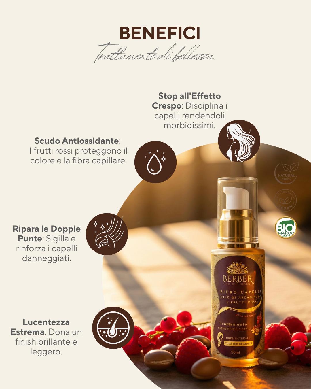 SIERO CAPELLI CON OLIO DI ARGAN PURO E FRUTTI ROSSI - immagine 3