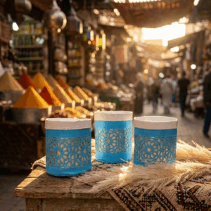 Borsette di Pelle dell'Artigianato Marocchino (Azzurra)