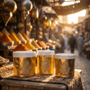 Borsette di Pelle dell'Artigianato Marocchino (Oro)